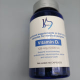 KANAS Nutritional supplements in the form of capsules for medical purpose, Vitamin D Capsules for Medical Use, High-Potency of 125 mcg (5,000 IU), Supports Multiple Aspects of Health, 60 Capsules