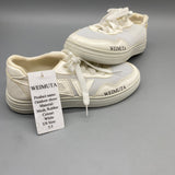 WEIMUTA Outdoor Shoes – Breathable Mesh Upper, Durable Rubber Sole, White, Size 5.5 for All-Day Comfort