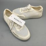 WEIMUTA Outdoor Shoes – Breathable Mesh Upper, Durable Rubber Sole, White, Size 5.5 for All-Day Comfort