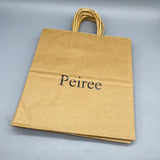 Peiree Paper Bags, 130g Kraft Material, 9.8x9.2x5.3 Inches, Eco-Friendly and Durable, Pack of 10 for Gift Wrapping and Daily Use