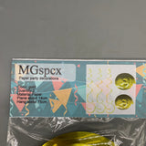 MGspcx Gold Paper Party Decorations, 2-Piece Set, 14cm Diameter, Hanging Length 75cm, Premium Paper Material, Perfect for Parties and Events
