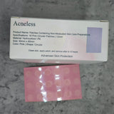 Acneless Patches Containing Non-Medicated Skin Care Preparations - Pink Circular Hydrocolloid Acne Cover with Centella Asiatica Extract; Waterproof & Invisible Blemish Protection for Sensitive Skin; 18 Patches (3x6 Layout)