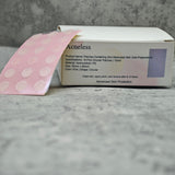 Acneless Patches Containing Non-Medicated Skin Care Preparations - Pink Circular Hydrocolloid Acne Cover with Centella Asiatica Extract; Waterproof & Invisible Blemish Protection for Sensitive Skin; 18 Patches (3x6 Layout)