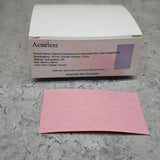 Acneless Patches Containing Non-Medicated Skin Care Preparations - Pink Circular Hydrocolloid Acne Cover with Centella Asiatica Extract; Waterproof & Invisible Blemish Protection for Sensitive Skin; 18 Patches (3x6 Layout)