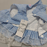 Cindiress Pet Clothings -   Size M, Stylish Blue and White Striped Pattern