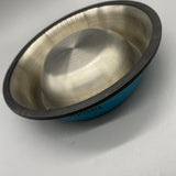hssopa Pet Bowls - Stainless Steel, Blue Color, 180g Capacity, 18×5cm Size, Durable and Easy to Clean