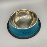 hssopa Pet Bowls - Stainless Steel, Blue Color, 180g Capacity, 18×5cm Size, Durable and Easy to Clean