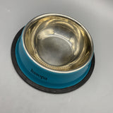 hssopa Pet Bowls - Stainless Steel, Blue Color, 180g Capacity, 18×5cm Size, Durable and Easy to Clean