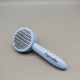 Furvello Pet Brush for Dogs & Cats – Stainless Steel Deshedding Tool, Gentle & Effective Grooming, ABS & HTPE Handle, 7"x1.8"x2.9", Blue