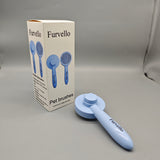 Furvello Pet Brush for Dogs & Cats – Stainless Steel Deshedding Tool, Gentle & Effective Grooming, ABS & HTPE Handle, 7"x1.8"x2.9", Blue
