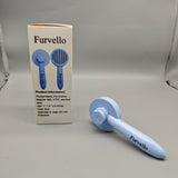 Furvello Pet Brush for Dogs & Cats – Stainless Steel Deshedding Tool, Gentle & Effective Grooming, ABS & HTPE Handle, 7"x1.8"x2.9", Blue