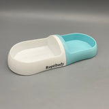 Reptibudy Pet Feeding Dishes, Easy-to-Clean Detachable Design, 25×10×5cm, PP Material, Blue & White, Lightweight 100g