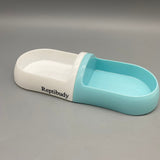 Reptibudy Pet Feeding Dishes, Easy-to-Clean Detachable Design, 25×10×5cm, PP Material, Blue & White, Lightweight 100g