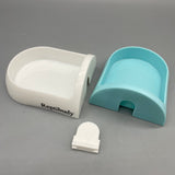 Reptibudy Pet Feeding Dishes, Easy-to-Clean Detachable Design, 25×10×5cm, PP Material, Blue & White, Lightweight 100g