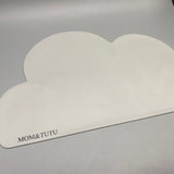 MOM&TUTU Pet Feeding Mats - Soft Silicone, Non-Slip, Easy to Clean, Foldable, 49x27cm, Gray