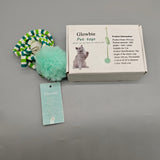 Glowbie Pet Toys for Cats, 100cm Elastic String with 8cm Plush Ball & Bell, Interactive ABS Plastic Cat Toy for Indoor Play & Exercise