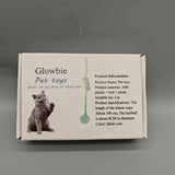 Glowbie Pet Toys for Cats, 100cm Elastic String with 8cm Plush Ball & Bell, Interactive ABS Plastic Cat Toy for Indoor Play & Exercise