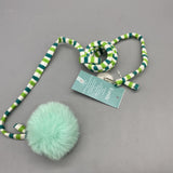 Eorida Pet Toy, ABS Plastic with Bell & Plush, 100cm Elastic Rope, 8cm Diameter Ball