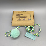 Eorida Pet Toy, ABS Plastic with Bell & Plush, 100cm Elastic Rope, 8cm Diameter Ball