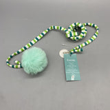 Eorida Pet Toy, ABS Plastic with Bell & Plush, 100cm Elastic Rope, 8cm Diameter Ball