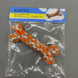 KOIJYFNL Pet toys made of rope – Orange, Gray, White, 15×5.5cm Durable Chew Toy