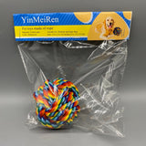 YinMeiRen Pet Toys Made of Rope, Cotton Rope, Multi-Color, 5.9x5.8x5.9 Inches, Durable Chew Toy for Medium & Large Dogs