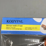 KOIJYFNL Pet toys made of rope – Orange, Gray, White, 15×5.5cm Durable Chew Toy