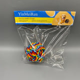 YinMeiRen Pet Toys Made of Rope, Cotton Rope, Multi-Color, 5.9x5.8x5.9 Inches, Durable Chew Toy for Medium & Large Dogs