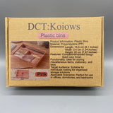 DCT:Koiows Plastic Bins, 3-Compartment Design, 15.5x3.4x20cm, Pink, for Office, Dorm & Bedroom Organization, Perfect for Stationery & Keys