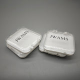 JWAMS Plastic Boxes – Set of 4, 75×75×18mm, Lightweight & Portable, Dustproof, Ideal for Jewelry, Nail Art, Crafts & Small Accessories