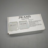 JWAMS Plastic Boxes – Set of 4, 75×75×18mm, Lightweight & Portable, Dustproof, Ideal for Jewelry, Nail Art, Crafts & Small Accessories