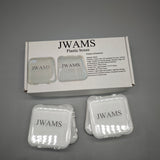 JWAMS Plastic Boxes – Set of 4, 75×75×18mm, Lightweight & Portable, Dustproof, Ideal for Jewelry, Nail Art, Crafts & Small Accessories