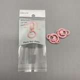 GSTATF Plastic Key Chains - Pink, Pack of 5, 48x23mm, Lightweight 10g, Durable and Stylish