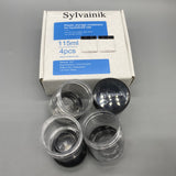 Sylvainik Plastic Storage Containers for Household Use, 115ml - Set of 4 Kitchen Containers with Lids