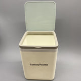 FantasyPalette Plastic Storage Drums - 19x25x31cm, One-Touch Lid, Flexible Pop-Up Cover, Large Capacity, Rounded Shape, Ideal for Kitchen, Bathroom, Living Room, and Entryway