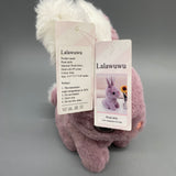 Lalawuwu Plush Dolls - Purple Rabbit Design, Soft Plush Fabric, PP Cotton Filling, Pink Color, 3.9x7.5x9.45 Inches