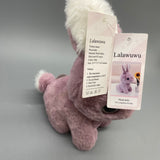 Lalawuwu Plush Dolls - Purple Rabbit Design, Soft Plush Fabric, PP Cotton Filling, Pink Color, 3.9x7.5x9.45 Inches
