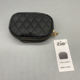 ZEEE Pocket Wallets - PU Leather, Zipper Closure, 12×9×2.5cm, Dual Main Pockets for Coins, Cards, Lipstick, Earphones