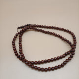 JDveTnd Prayer Beads, Handcrafted 108 Beads Bracelet with Purple Sandalwood and Rosewood Inlay, Titanium Steel Material