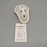 DASSIECL Protective Athletic Cups, Size S, 56g Silicone & Engineering Plastic Guard, Milky White, Lightweight Sports Protection for Youth & Adults