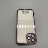 A&K Protective cases for smartphones - Full Body Coverage, Purple, Transparent Back, Minimalist Design