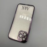 A&K Protective cases for smartphones - Full Body Coverage, Purple, Transparent Back, Minimalist Design