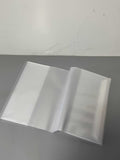 KUKEJCM Protective Covers for Books, Plastic Clear with Adjustable Self-Adhesive Closure, Waterproof Sleeve Clear Slip On Jacket Cover, A5 Size