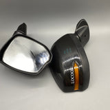 LOCOOL Rearview Mirrors for Automobiles, Adjustable Folding Design, Convex Lens for Wider View, Black, 18.5×13.5×22cm