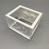 Reptibudy Reptile Terrarium, Acrylic Stackable Design, 17×10×12cm, White Enclosure for Small Reptiles