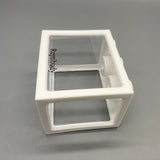Reptibudy Reptile Terrarium, Acrylic Stackable Design, 17×10×12cm, White Enclosure for Small Reptiles
