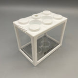 Reptibudy Reptile Terrarium, Acrylic Stackable Design, 17×10×12cm, White Enclosure for Small Reptiles