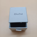 JDveTnd Rings, Black Elegant Water Drill Inlay with Adjustable Clasp Design and Titanium Steel Material