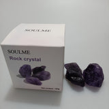 SOULME Rock Crystal - 100g Purple Crystal for Healing and Energy Balance