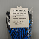 DASSIECL Rugby Gloves, Size M Silicone & Lycra Grip Gloves for Rugby and Baseball, Flexible & Breathable Sports Gloves for Enhanced Performance